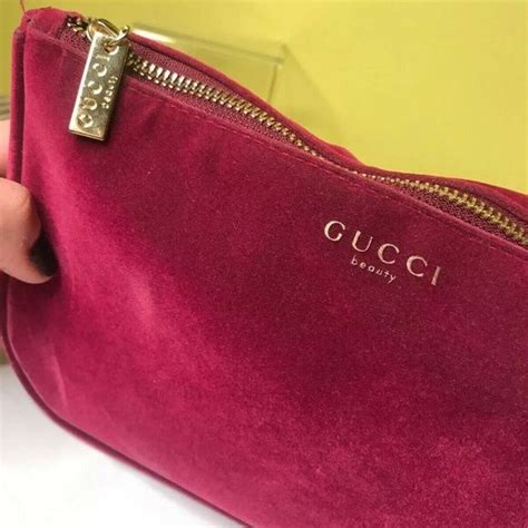 gucci bag pink|Gucci makeup bag pink velvet.